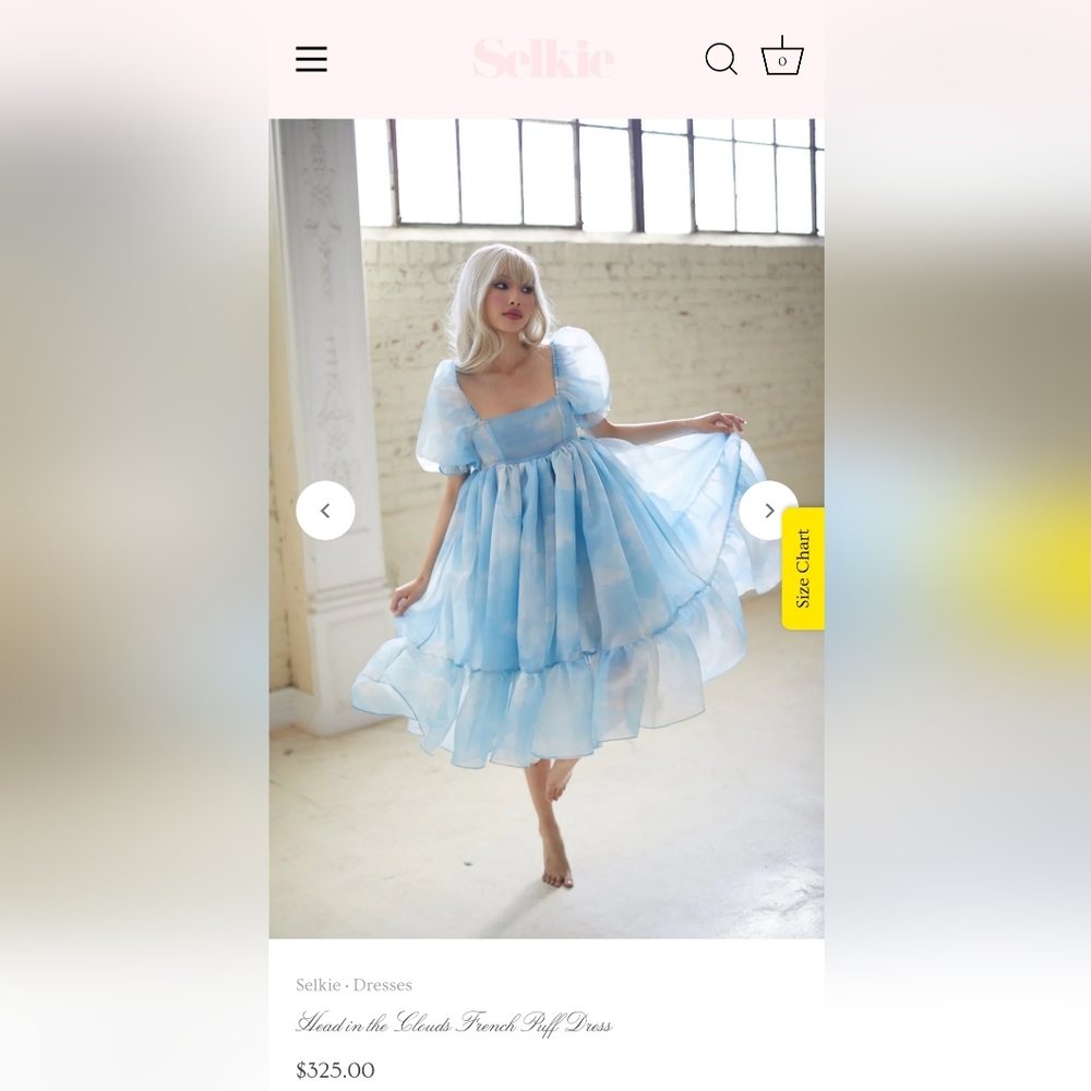 Selkie XXL Head in the Clouds French Puff Dress